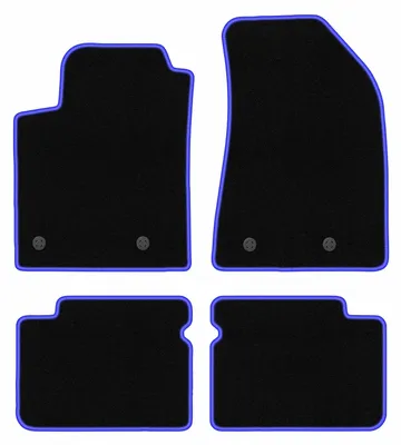 Image de Tapis de sol en moquette noir/bleu pour Fiat Bravo II 2007-2012 4 pièces