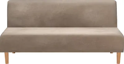 Obrázek produktu pro Bezruký potah na pohovku Zhušťující sametový plyšový ochranný kryt Futon Plnobarevný plnohodnotný rozkládací štít pro pohovku 172-215 cm (šedohnědý)