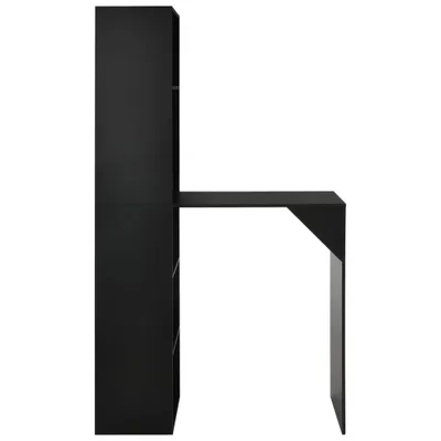 Immagine prodotto di Tavolo da Bar con Mobiletto Nero 115x59x200 cm