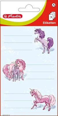 Image de herlitz Étiquettes en hêtre Disney Licorne, 78 x 42 mm