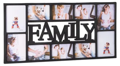 Productafbeelding van Relaxdays 4052025959708, Lijst voor meerdere foto's, Kunststof, Zwart, Rechthoekig, 720 mm, 20 mm
