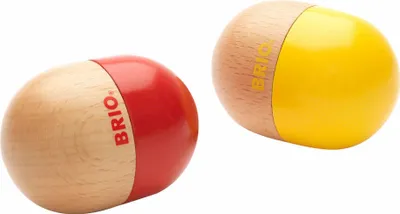 Immagine prodotto di BRIO Rasselei Set, 2-tlg., Rassel, Musik, Holzrassel, Holzspielzeug, Holz Spielzeug, Kleinkind, 30180