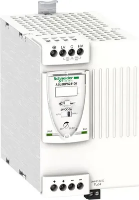 Obrázek produktu pro Napájení 10A 100-500V 24VDC - Stejnosměrný napájecí zdroj 100 ... 500 V / 24 ... 28,8 V ABL8RPS24100