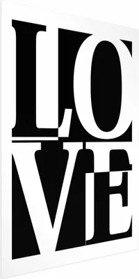 Produktbild von Posterpapier Poster - Black-and-White Love 60x90 cm Text m-A-0861-ao-a