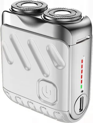 Image de Rasoir électrique 2-en-1 ZELURXX pour homme, format de voyage compact, tête magnétique, recharge rapide USB-C, étanche, 9 000 tr/min, tondeuse à barbe, blanc