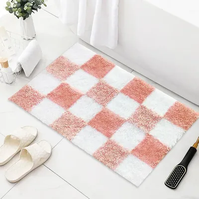 Zdjęcie produktu dla Antypoślizgowa mata do kąpieli z mikrofibry, wyjątkowo miękka, nadająca się do prania, o wymiarach 50x80 cm