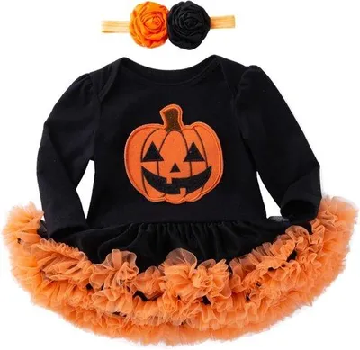 Produktbild von Baby-Mädchen-Kleidung-Set für Neugeborene, langärmelig, Halloween-Design