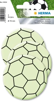 Produktbild von HERMA 15024 10x Leuchtsticker Fußball Maxi