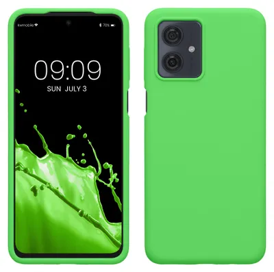 Produktbild von kwmobile Handyhülle für Motorola Moto G54 5G Hülle - Case Silikon - Kabelloses Laden - Schutzhülle Cover in Limettengrün