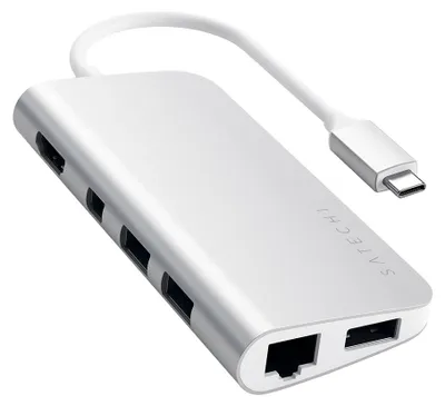 Immagine prodotto di Satechi ST-TCMM8PAS replicatore di porte e docking station per laptop Cablato USB 3.2 Gen 1 (3.1 Gen 1) Type-C Argento