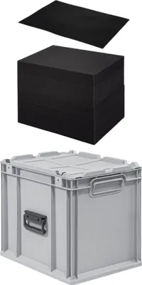 Produktbild von Eurobox NextGen Portable mit Rasterschaumstoff & Schaumstoffeinlage Germany | HxBxT 33,5x30x40cm | 30 Liter | Eurobehälter, Transportbox, Transportbehälter, Stapelbehälter