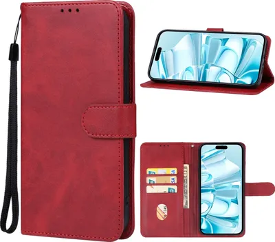 Produktbild von Mobigear Wallet iPhone 16 Hülle Klapphülle Geldbörse - Rot