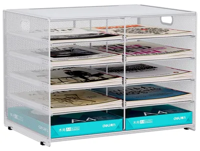 Immagine prodotto di Solidchoice - Organizzatore da scrivania in metallo con 10 scomparti