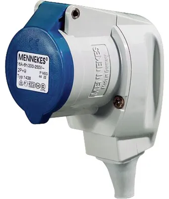 Produktbild von MENNEKES CEE 17 Winkelkupplung CEE Steckdose 1438 Blau