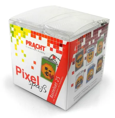 Produktbild von PRACHT Pixel Bastelset Nr. 25 groß 6 Medaillons im Würfel