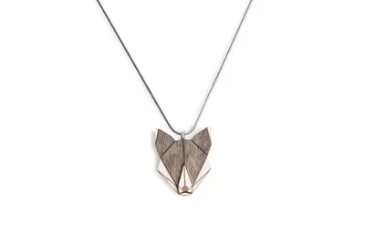 Image de BeWooden pendentif femme en bois pendentif loup universel