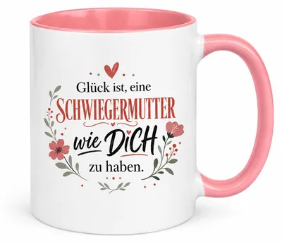 Keramikbecher 360 ml mit Spruch für Schwiegermutter