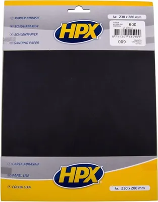 Zdjęcie produktu dla Papier ścierny HPX, ziarno 600 (4 sztuki)