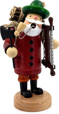 Produktbild von Kaladia Räucherfigur aus Holz - Holzfäller - handbemalte Figur für Standard Räucherkerzen - ca. 14 cm