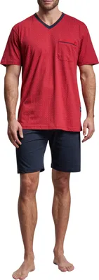 Produktbild von GÖTZBURG Herren Shorty, kurzarm, Baumwolle, Jersey, rot bedruckt Größe: 64