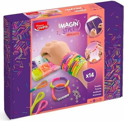 Productafbeelding van maped 907404 maped Schmuck-Basteln-Set Imagine'Style neon mehrfarbig