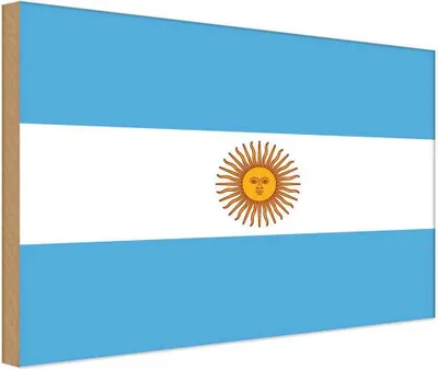 Produktbild von vianmo Holzschild 30x40 cm Argentinien Argentina Flagge Fahne Wappen