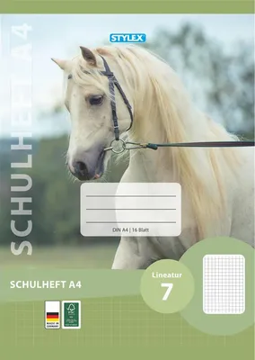Produktbild von Schulheft DIN A4 Lineatur 7 kariert 7mm ohne Rand