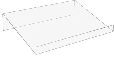 Produktbild von Buchstütze 400x290mm aus transparentem Acrylglas / Buchaufsteller / Buchständer / Warenstütze / Warenträger / Acryl / transparent - Zeigis®