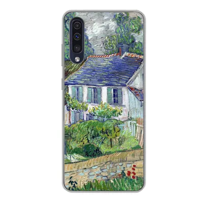 Produktbild von MuchoWow® Handyhülle Schutzhülle Hülle für Samsung Galaxy A50 Haus in Auvers - Vincent van Gogh Silikon Softcase Handy Hülle - Mobiltelefonhülle