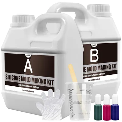Immagine prodotto di Solidchoice - Silicone liquido trasparente da 2,6 litri, ideale per la creazione di stampi personalizzati e per la colata
