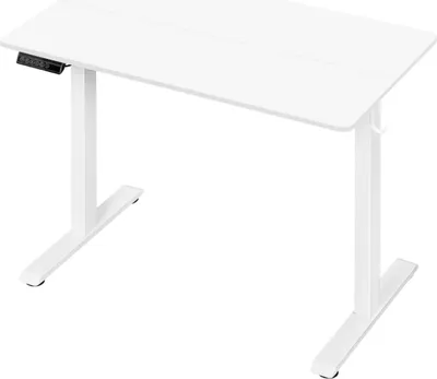 Immagine prodotto di Happiq Scrivania elettrica regolabile in altezza - Scrivania ergonomica per casa e ufficio con porta di ricarica USB e funzione di archiviazione - 100x60 cm, bianco
