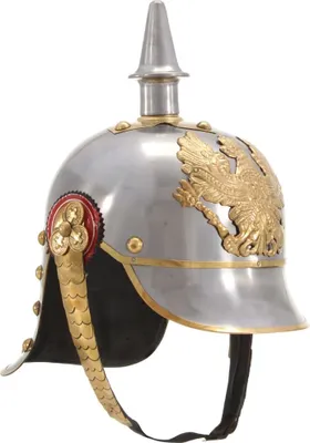 Image de Casque prussien allemand antique pour GN Argenté Acier