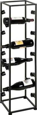 Produktbild von HAKU Flaschenregal Weinregal schwarz - Metall, B/H/T: 26x104x24 cm