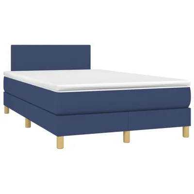 Immagine prodotto di vidaXL Letto a molle con materasso blu 120x200 cm in tessuto