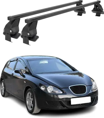Image de Barres Transversales Menabo pour Seat Leon II 2005-2009 Noir