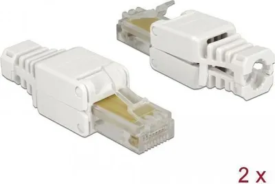 Productafbeelding van Netwerk RJ45-connector, gereedschapsvrij, Cat.5e UTP, 2 stuks, Delock