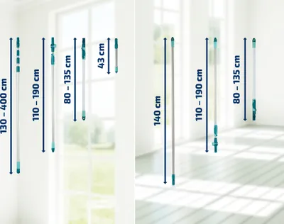 Zdjęcie produktu dla Uchwyt teleskopowy 190 cm System Click z przegubem