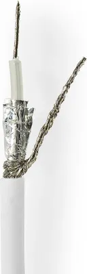 Produktbild von Nedis Antennenkabel auf Rolle - RG58C/U - 50 Ohm - Doppelt geschirmt - ECA - 50.0 m - Koax - PVC - Weiss - Kartonverpackung