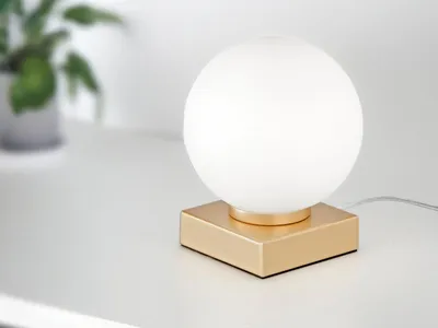 Produktbild von Tischleuchte Enoire Gold-Weiß Höhe 17,5cm