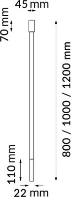 Image de Spot ALHA blanc 1xG9x2,5 W, métal, dimensions : 100 x 4,5 x 4,5 cm, IP20, Dohar