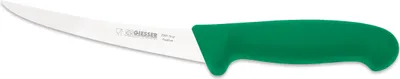 Produktbild von Giesser Messer Ausbeinmesser Fleischermesser rutschfest scharf Klinge gebogen - 15 cm, Flexibel, Grün