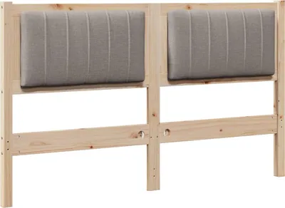 Produktbild von vidaXL Gepolstertes Kopfteil Braun 140 cm Massives Kiefernholz