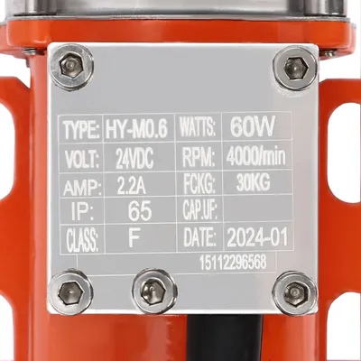 Produktbild von Betonrüttler-Motor - Bürstenloser DC Vibrationsmotor - 24V - 100 U/min - Reiner Kupfermotor - Aluminiumlegierung & 304 Edelstahl