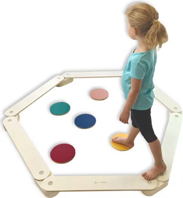 Produktbild von Balancierbalken aus Holz für Kinder, Balancebalken für innen- und außen