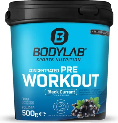 Produktbild von BODYLAB Concentrated Pre Workout - 500g - Schwarze Johannisbeere