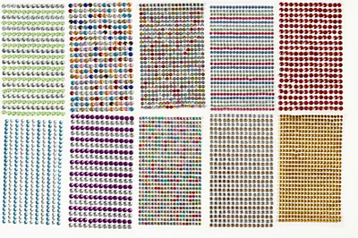 Produktbild von Creativ Company Strassstein-Sticker, Edelstein-Set, Mehrfarbig, 10 Stück(e)