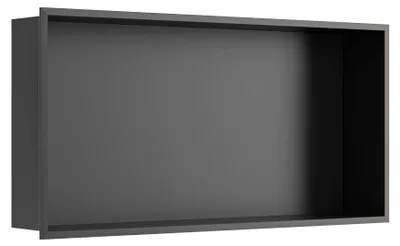 Produktbild von Mirlux Wandnische Dusche 30 x 60 x 10 cm Edelstahl Schwarz Einbaunische