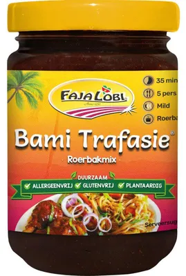 Immagine prodotto di Faja Lobi Bami Trafasie 140g – Autentico snack piccante del Suriname
