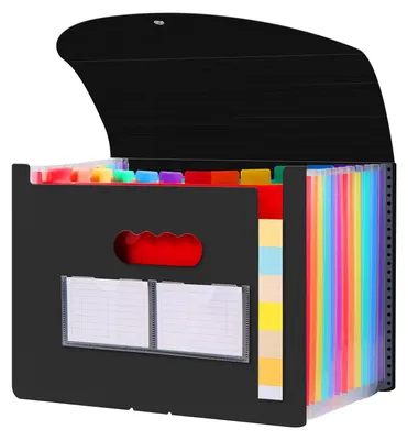 Imagen del producto de Carpetilla para documentos A4, con 13 compartimentos, ampliable, para archivadores