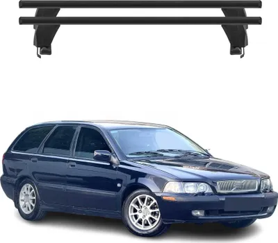 Produktbild von Menabo Dachträger Grundtäger für Volvo V40 1995-2012 50kg Alu Schwarz 2 tlg